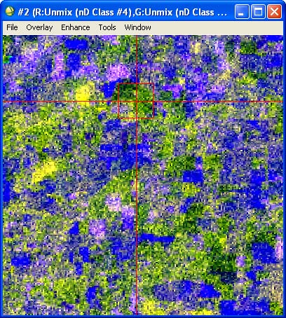 . A Pixel Purity Index Algorithm and N-Dimensional Visualization for ETM+ Image Analysis: A Case of District Vehari considerable number of mixed pixels are present in any remotely sensed image (Mozaffar et al., 2008). Several research objectives were accomplished : ? Select optimal bands in hyperspectral images those are most useful in vegetation classification, ? Identify optimal endmember, signature spectrum that represents a certain class, for vegetation classification, and ? Test effective endmember extraction algorithms for classification of vegetation type.