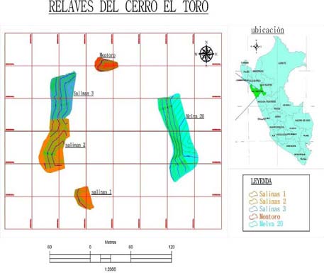 Fig. 14 y 15: Vista de los relaves salinas 2 y 3 y la inadecuada ejecución de su almacenamiento