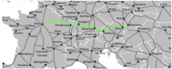 a) UlmThe motto used for the NU21 project should be underlined, "Leben in der Stadt. Neu Definiert" (Living in the city. A new definition) by breaking the traditional railway barrier by relocating the tracks at a lower level and partially burying it.The Ulm case falls within the "Stuttgart 21" project, fig.2. Ulm's central station, with an average of 40,000 users everyday and built in 1954, was already a maximum centrality spot -the most accessible spot out of 188 of the local network according to the aforesaid function-within the city and region before high-speed rail was implemented, fig.3.