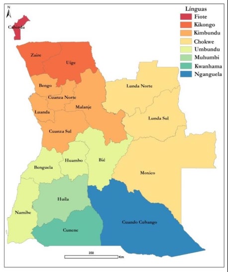 Fig. 1: Etnolinguistic map of Angola.