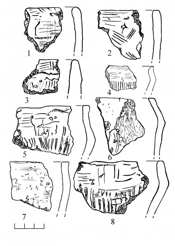 fort had been found by population of Dnieper-Dvina Culture in the 1st millennium BC (exact chronology is impossible due to lack of limitedly datable items). The arrival of new inhabitants brought hatched pottery treated to the end of 1st millennium BC -the beginning of 1st millennium AD. It is not excluded that the prior Volume XIV Issue V Version I Journal of Human Social Science © 2014 Global Journals Inc. (US) -Regarding about the Cultural Attribution of Hill Forts in Braslav Poozerye II.