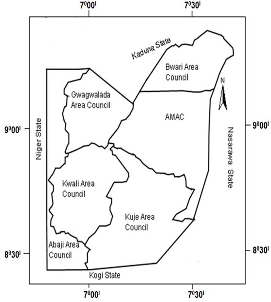 Figure 1 : Map of Federal Capital Territory