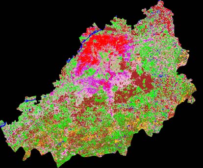 Figure 8 : NDVI image for Lahore District