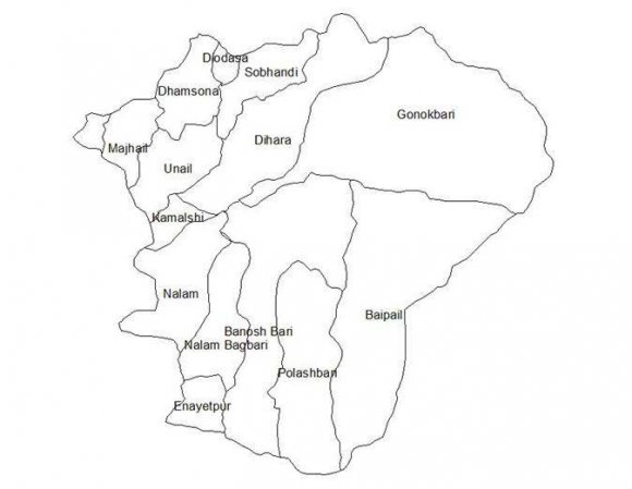 Figure 3 : The satellite image of Ganakbari Mouza