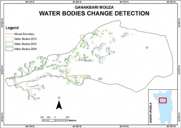 Figure 8 : Change detection for the vegetation areas