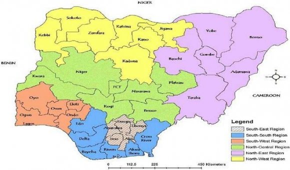 Figure 1: Geo-political Zones of Nigeria
