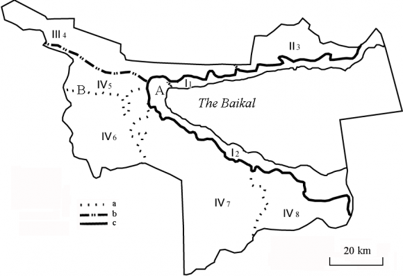 Fig. 2: Physical geographical subdivision of Slyudyanka administrative region