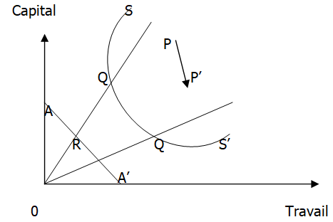 Figure 1: Efficacité technique et efficacité allocative : cas de deux intrants