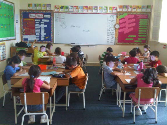 Fig. 5: Cluster Classroom This paper favours the traditional classroom set up arranged in rows and columns seating arrangement as it makes for effective communication in class as the teacher faces the class during a lesson delivery and so can notice the non-verbal communication messages sent by the students. He or she can walk down the class in the middle touching and talking to individual students, encouraging and rewarding them verbally as the lesson goes on. III.