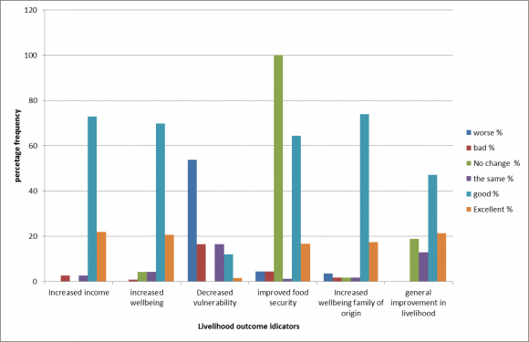 Fig. 5: Asset Pentagon of Studied Migrants Before and After Rural-Urban Migration