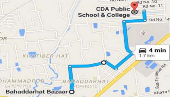 Figure 3.1: Study area in the context of Chittagong city b) Selected locationsNow, taken some location for accommodation selection process in Chittagong city, some selected location shows the table 3.1.