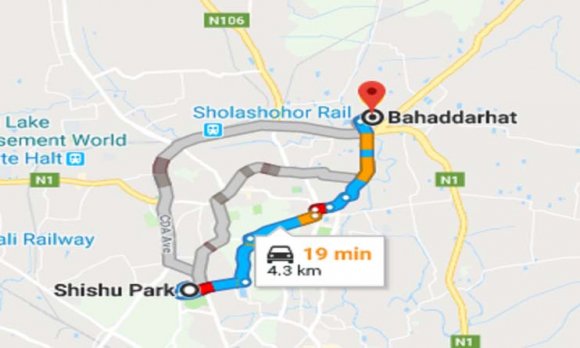 Figure 3.4: Location 1 to Criteria 3 distance