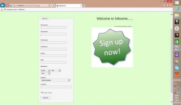 Figure 3.3: Shows the Signup form.