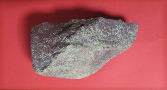 Figure 4: Rakhat camp. Nucleus Nucleated forms are made of gray and pinkish porphyrite (Figure 5-6). There are products on the flake among the nucleus forms. They almost do not have brightly marked chips. Artifacts have subtriangular and subquadratic forms. The surface of the products is partially patinated.