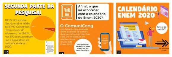 Insta journalist's posts examples published at project ComuniCong.