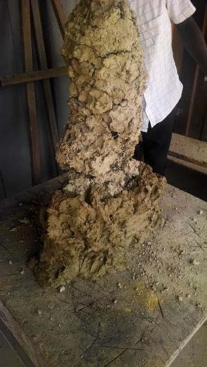 Fig. 8: Mould preparation Fig. 9: Clay wall Fig. 10: Coat for mould A