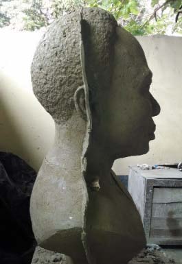 Fig. 25: Welding parts Fig. 26: Welding forehead Fig. 27: Welded face parts