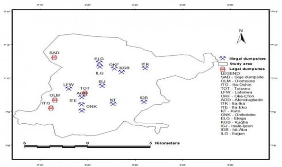 Fig 1 include Lafenwa, Oke-Efon, Ilugun, Ita-Eko, Akinolugbade e.t.c. areas.Global Journal of Human Social ScienceVolume XII Issue XII Version I