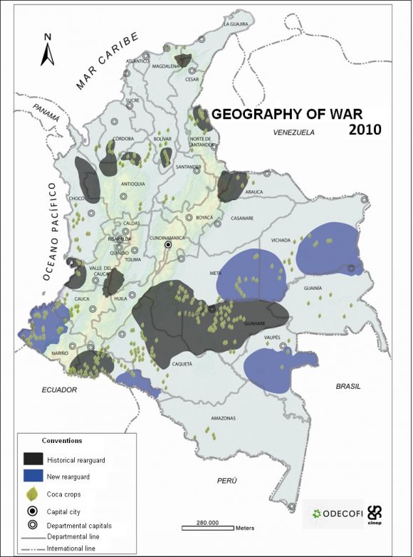 Figure1 : Origin and growth of the main guerrilla movement in Colombia 1964-1976.