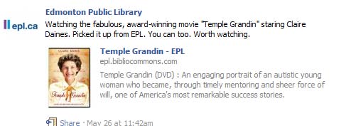 Figure 22 : Toronto Public Library, an example of presentations/lectures