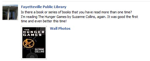 Figure 26 : Cleveland Public Library, introducing new service Online surveys were conducted through Facebook applications. The libraries used this service to obtain feedback from users regarding services and activities as it is a good way to communicate with them and gain their views. Examples are provided in the Figures 27 and 28.