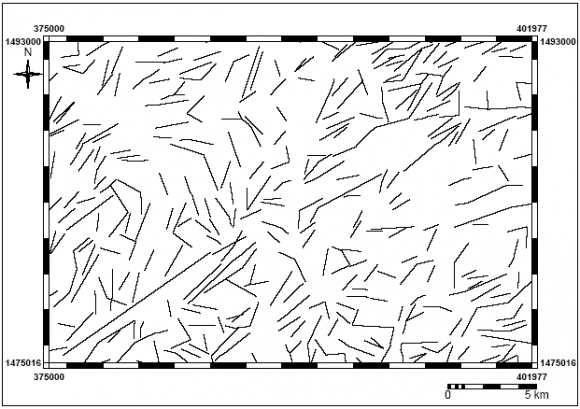 Figure 5 : The dominant directions of lineaments, faults and field features