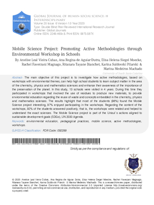 Mobile Science Project: Promoting Active Methodologies through Environmental Workshops in Schools