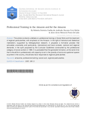 Professional Training in the Amazon and for the Amazon