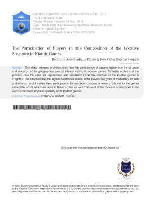 The Participation of Players in the Composition of the Locative Structure in Niantic Games