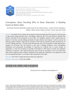 Conceptions about Teaching DNA in basic Education: A Reading based on Henri Atlan