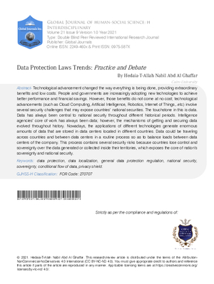 Data Protection Laws Trends: Practice and Debate