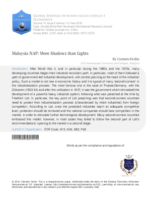 Malaysia NAP: More Shadows that Light