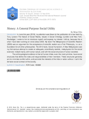Money: A General Purpose Social Utility