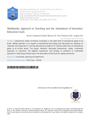 Multimedia Approach in Teaching and the Attainment of Secondary Education Goals