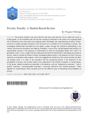 Poverty Penalty: A Market-Based Review