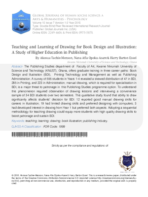 Teaching and Learning of Drawing for Book Design and Illustration: A Study of Higher Education in Publishing, Ghana