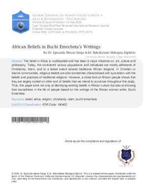 African Beliefs in Buchi Emecheta’s Writings