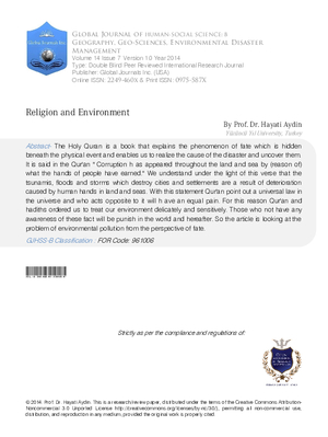 Religion and Environment