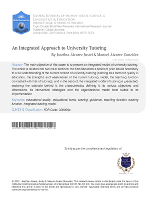 An Integrated Approach to University Tutoring