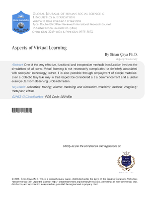 Aspects of Virtual Learning