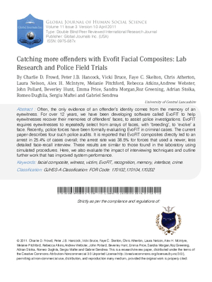 Catching More Offenders with EvoFIT Facial Composites: Lab Research and Police Field Trials