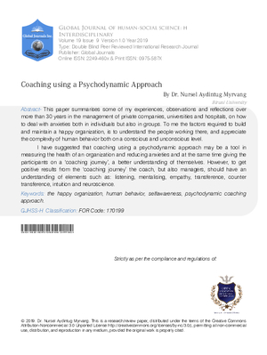 Coaching using a Psychodynamic Approach