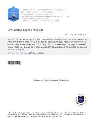 Does Science Replace Religion?