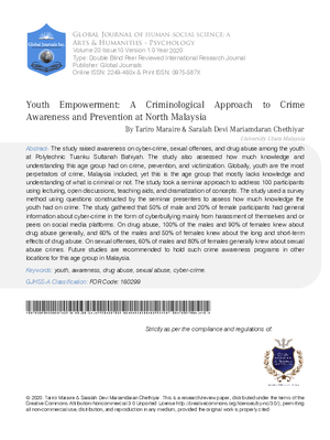Youth Empowerment: A Criminological Approach to Crime Awareness and Prevention at North Malaysia