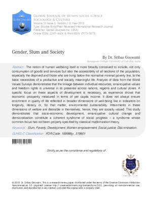 Gender, Slum and Society