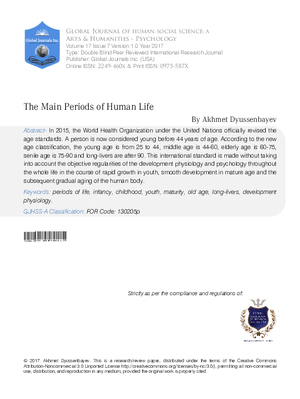 The Main Periods of Human Life