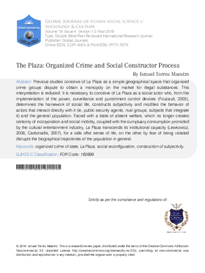 The Plaza: Organized Crime and Social Constructor Process