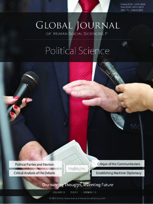 GJHSS-F Political Science: Volume 16 Issue F4