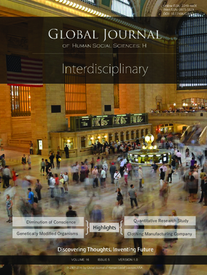 GJHSS-H Interdisciplinary: Volume 16 Issue H5