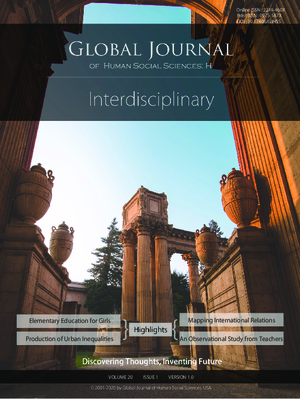GJHSS-H Interdisciplinary: Volume 20 Issue H1